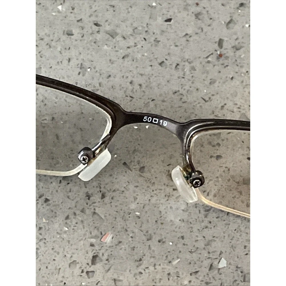 Caravelle By Bulova Ghent Eyeglasses Frames ONLY Dark Gunmetal Brown 50-19-140